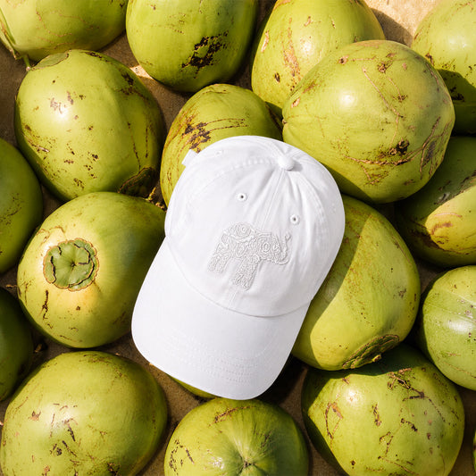 Ceylon Elephant Unisex Cap - White