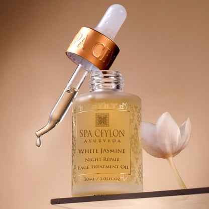 White Jasmine - Night Repair Face Treatment Oil 30ml - Spa Ceylon Sri Lanka