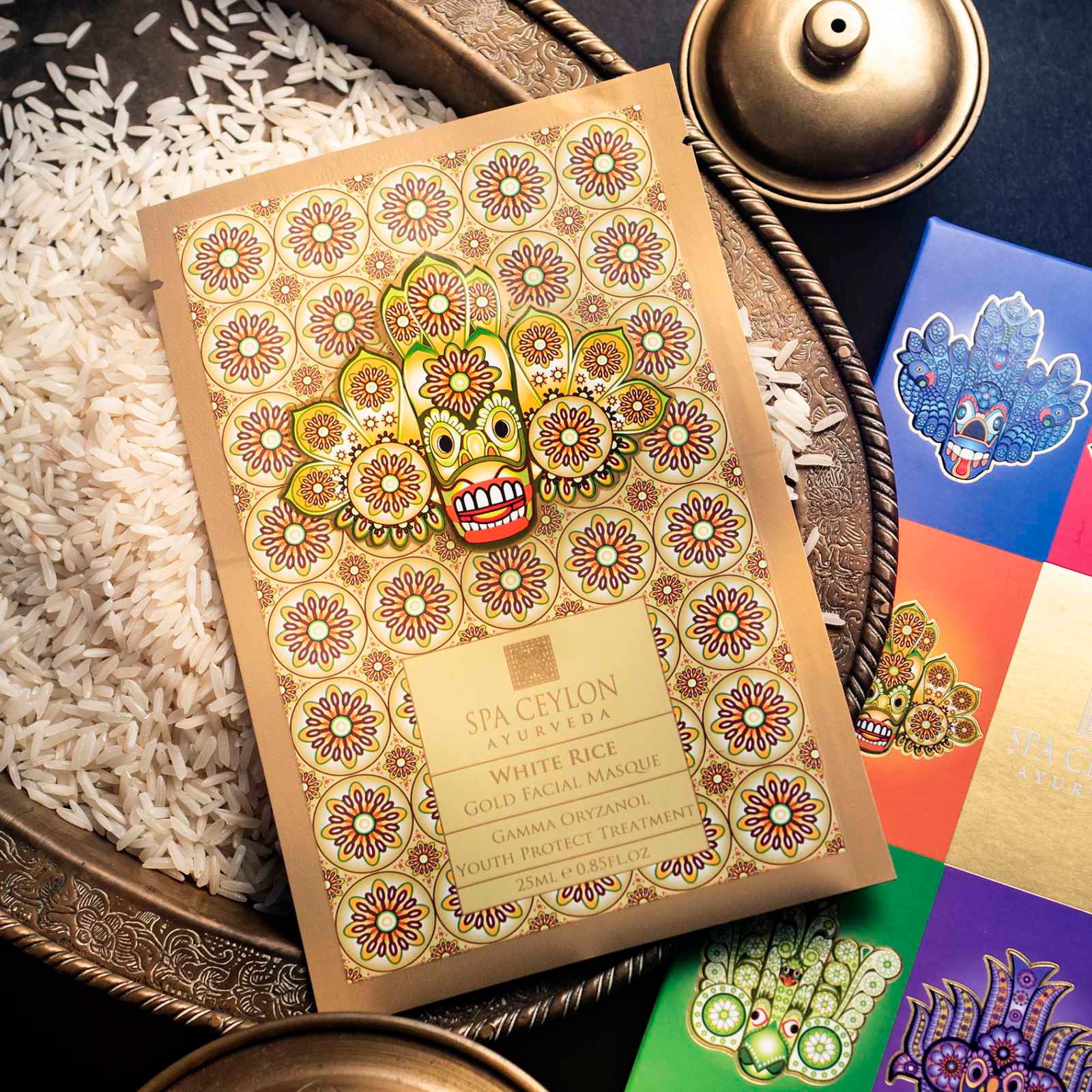 White Rice - Gold Facial Masque - Gamma Oryzanol Youth Protect Treatment - Spa Ceylon Sri Lanka