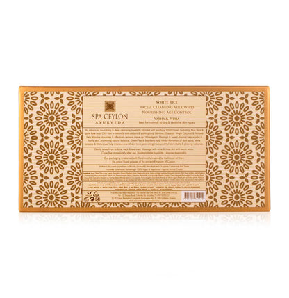 White Rice Facial Cleansing Milk Wipes - Spa Ceylon Sri Lanka