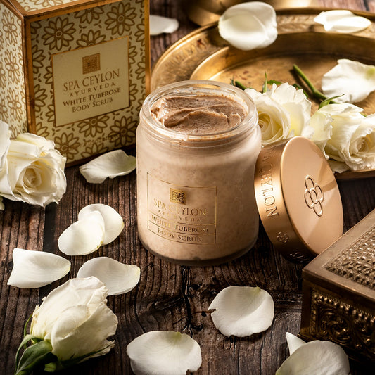 White Tuberose - Body Scrub 200g - Spa Ceylon Sri Lanka