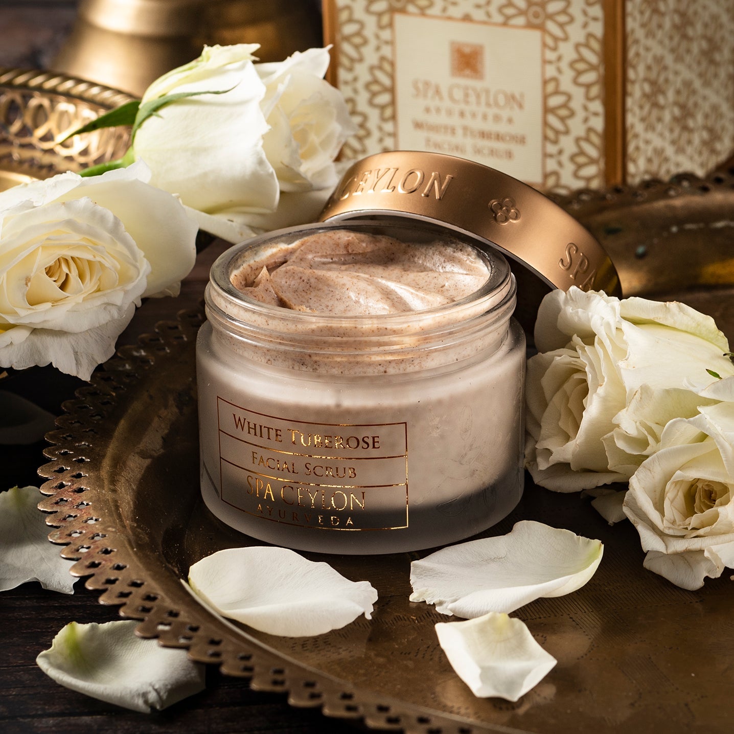 White Tuberose - Facial Scrub 100g - Spa Ceylon Sri Lanka