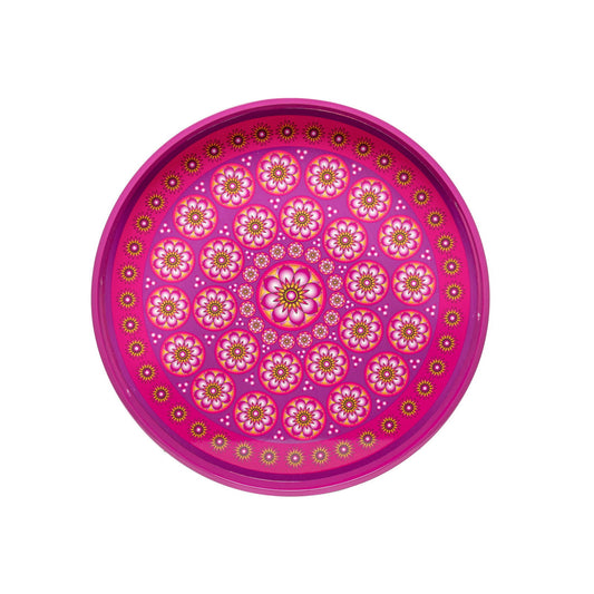 Ylang Lavender Lacquerware Circle Tray B 35cmD x 5.5cmH - Spa Ceylon Sri Lanka