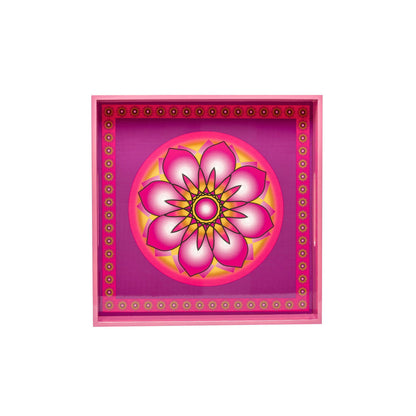 Ylang Lavender Lacquerware Square Tray A 30cmL x 30cmW x 5.5cmH - Spa Ceylon Sri Lanka