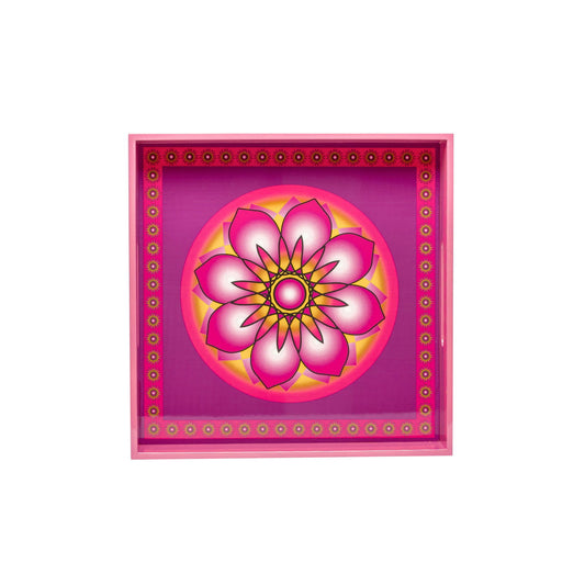 Ylang Lavender Lacquerware Square Tray A 30cmL x 30cmW x 5.5cmH - Spa Ceylon Sri Lanka